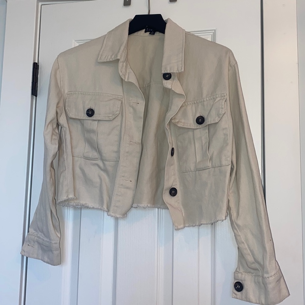 Tan Cropped Jacket